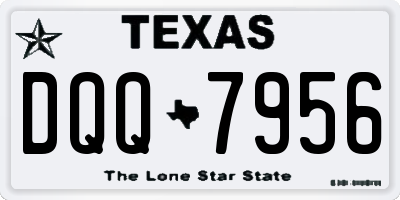 TX license plate DQQ7956