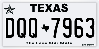 TX license plate DQQ7963