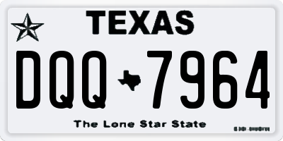 TX license plate DQQ7964