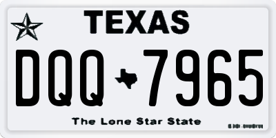TX license plate DQQ7965
