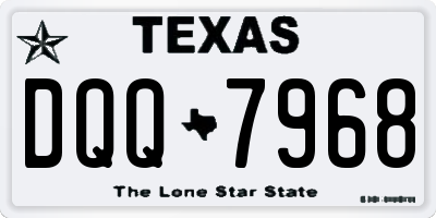 TX license plate DQQ7968