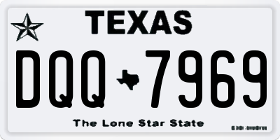 TX license plate DQQ7969