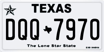 TX license plate DQQ7970