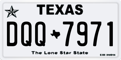 TX license plate DQQ7971