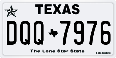 TX license plate DQQ7976