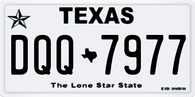 TX license plate DQQ7977