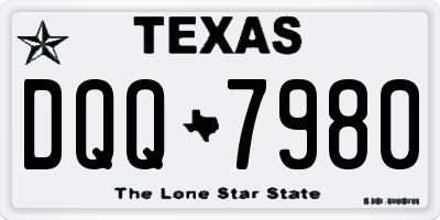 TX license plate DQQ7980