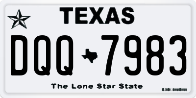 TX license plate DQQ7983