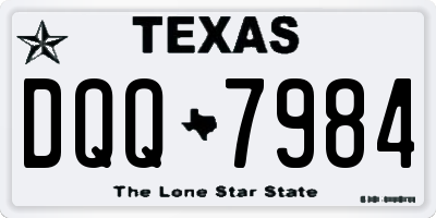 TX license plate DQQ7984