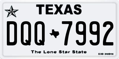TX license plate DQQ7992
