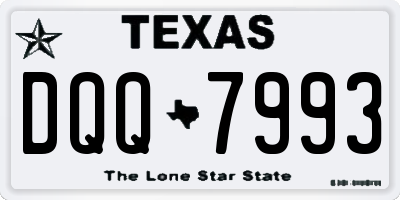 TX license plate DQQ7993