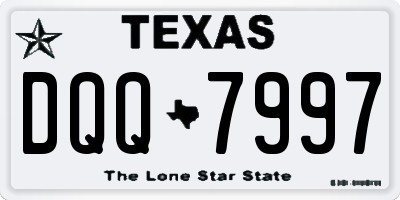 TX license plate DQQ7997
