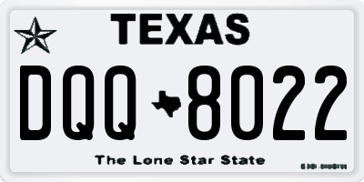 TX license plate DQQ8022