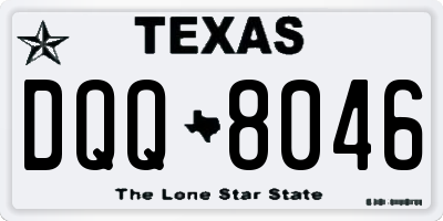 TX license plate DQQ8046