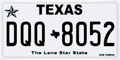 TX license plate DQQ8052