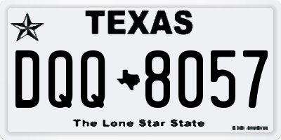 TX license plate DQQ8057