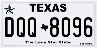 TX license plate DQQ8096