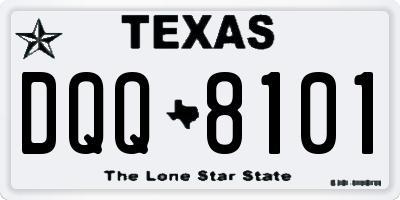 TX license plate DQQ8101