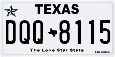 TX license plate DQQ8115
