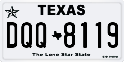 TX license plate DQQ8119