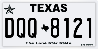 TX license plate DQQ8121