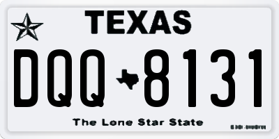 TX license plate DQQ8131