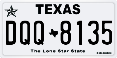 TX license plate DQQ8135
