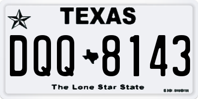 TX license plate DQQ8143