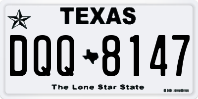 TX license plate DQQ8147