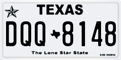 TX license plate DQQ8148
