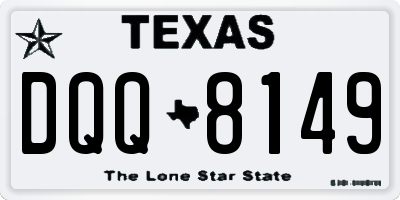 TX license plate DQQ8149