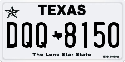 TX license plate DQQ8150