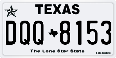 TX license plate DQQ8153