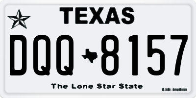 TX license plate DQQ8157