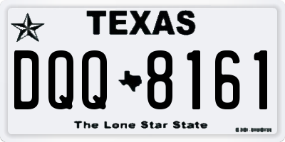 TX license plate DQQ8161