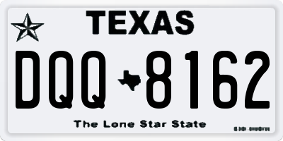 TX license plate DQQ8162