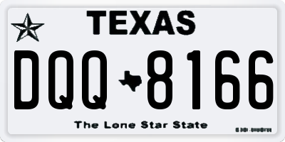 TX license plate DQQ8166