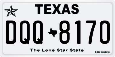 TX license plate DQQ8170