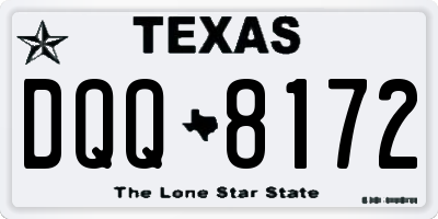 TX license plate DQQ8172