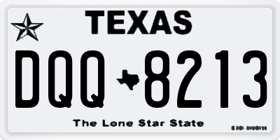 TX license plate DQQ8213