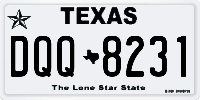 TX license plate DQQ8231