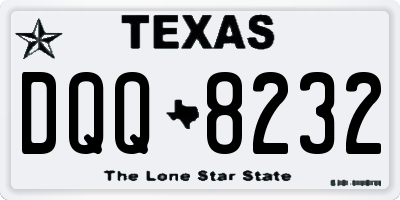 TX license plate DQQ8232
