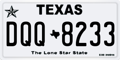 TX license plate DQQ8233