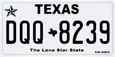 TX license plate DQQ8239
