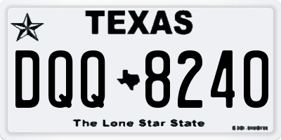 TX license plate DQQ8240