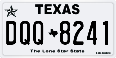 TX license plate DQQ8241