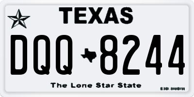 TX license plate DQQ8244
