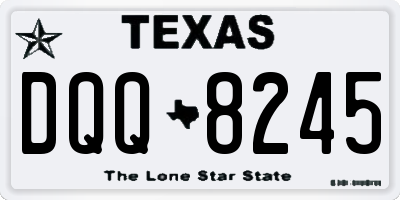 TX license plate DQQ8245