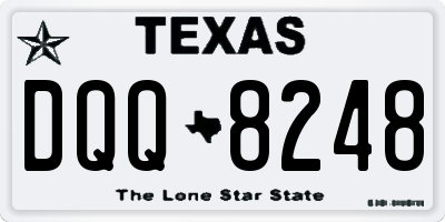 TX license plate DQQ8248