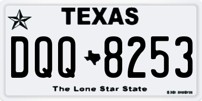 TX license plate DQQ8253